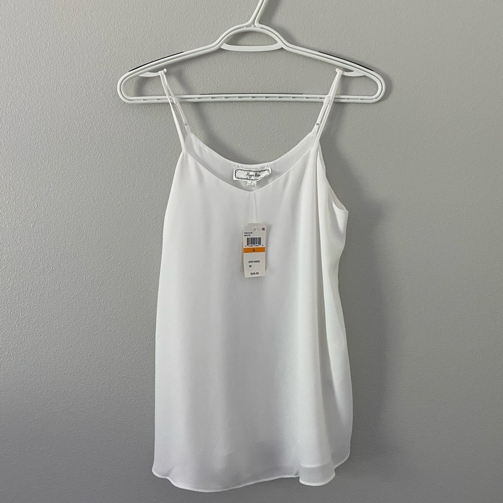Hippie Rose white tank top- Small
